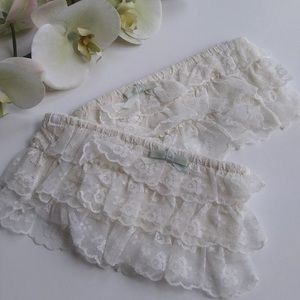 VTG 1960s Lace Bridal Garters/French Cuffs by Peter Pan inspired by Oleg Cassini